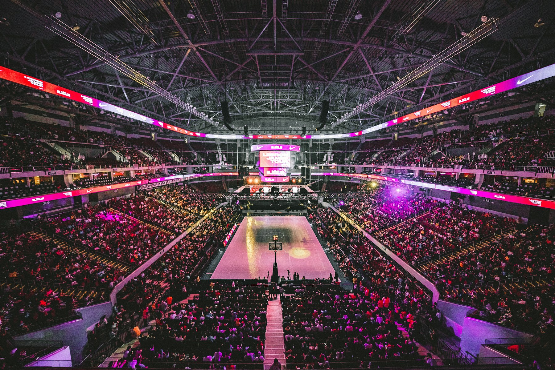 Basketball arena filled with fans