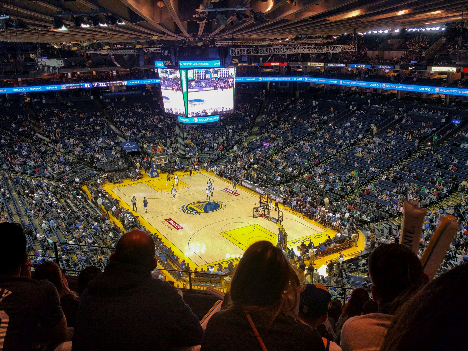 Live basketball game