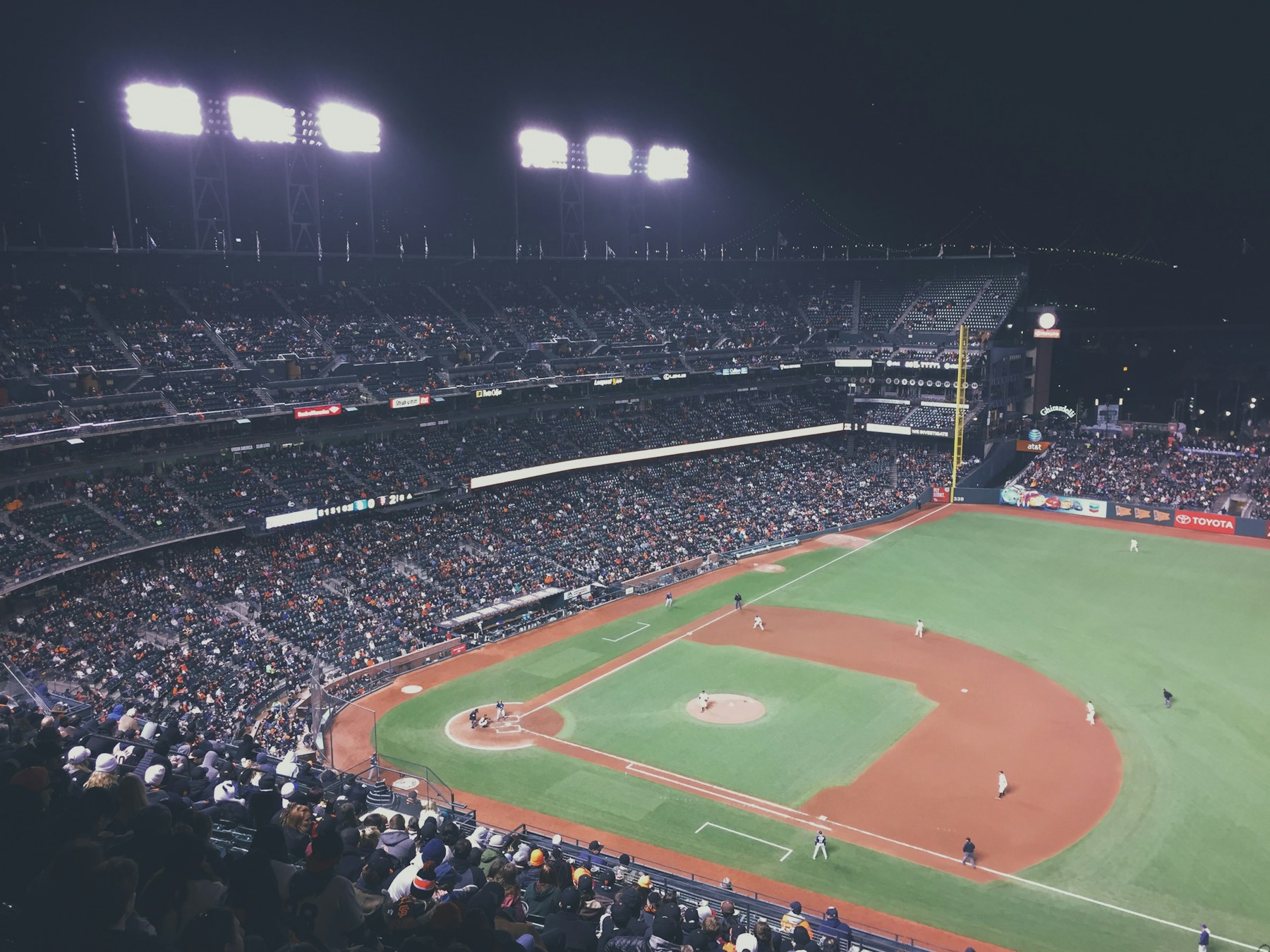 Crowd watching a live sports event